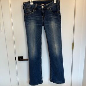 True Religion Women “Bobby” Bootcut Jean Size 32 Low Rise **Hemmed: inseam 31”
